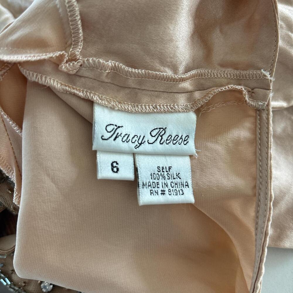 Vintage Tracy Reese 100% Silk Top Embellished Collar Women's Size 6 - Picture 2 of 8